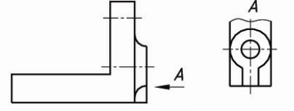 Обозначение местных видов на чертеже